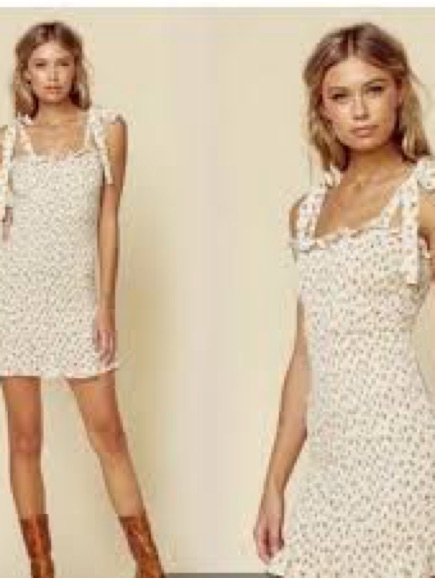 Intimately Free People Bella Smocked Mini Dress Floral Large Nwt